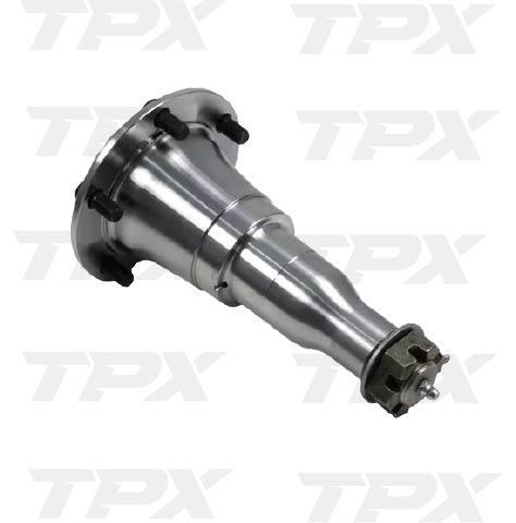 Spindle for 7,000lb axles with cotter hole, integrated flange