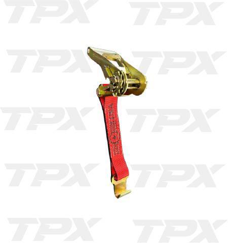 2" RATCHET STRAP WITH FLAT HOOK 10k ON RED