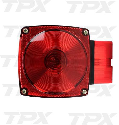 Red Incandescent Square Stop/Turn/Marker Light
