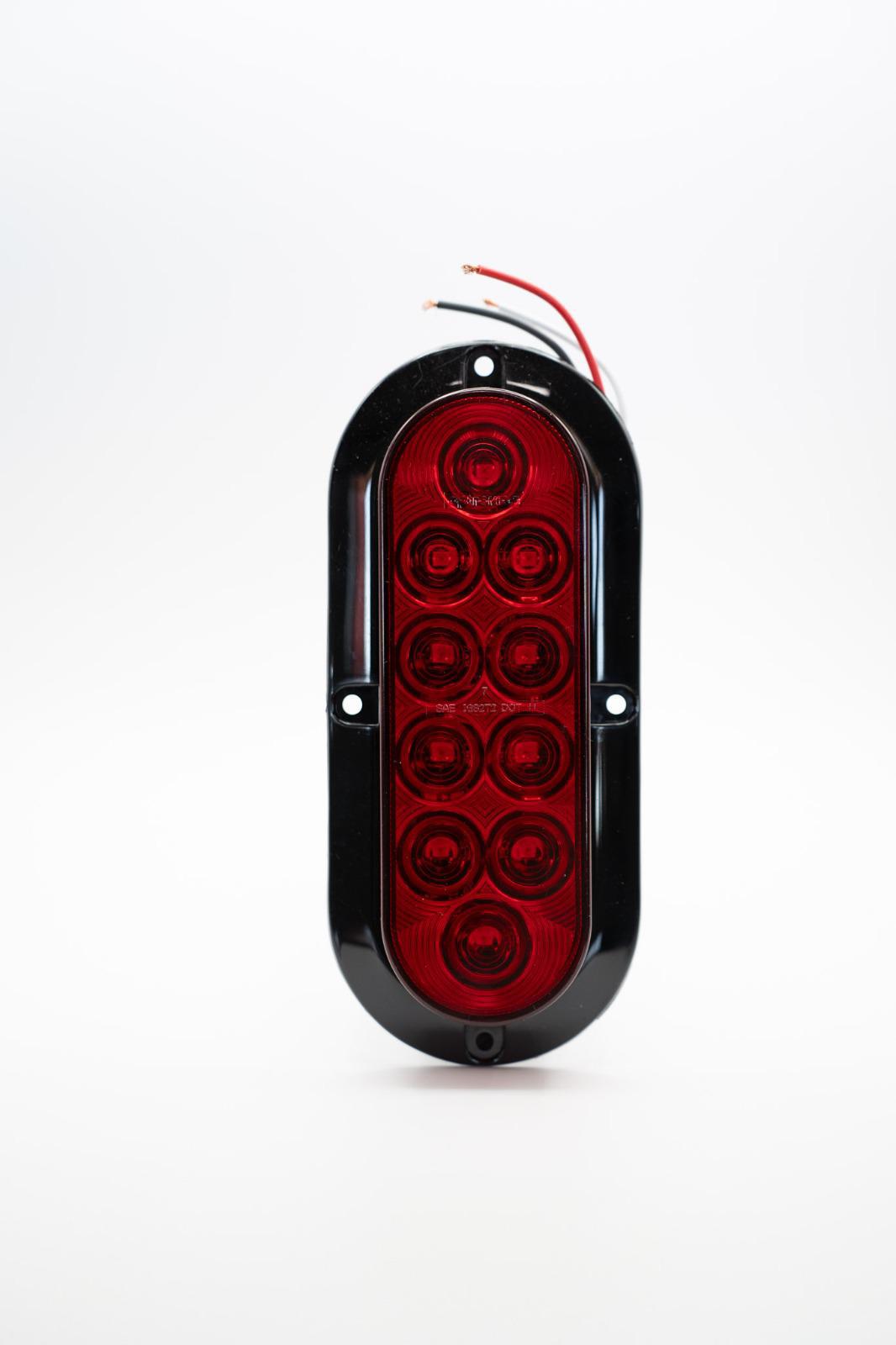 LIGHT LED RED 6" OVAL SURFACE KIT